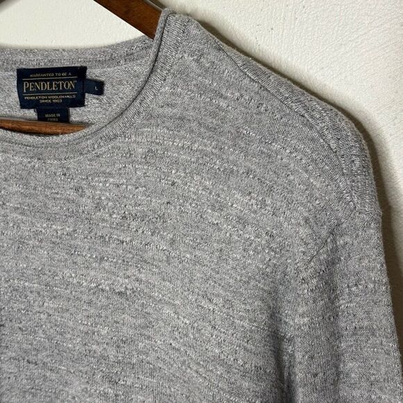 Pendleton Cotton Gray Crew Neck Sweater - Men’s US L - Picture 5 of 7